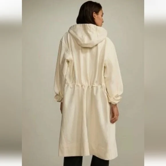 Everlane The Canvas Organic Cotton Parka Jacket Bone White Size Medium - Picture 3 of 10